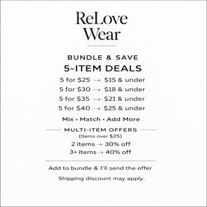 ReLove Wear Bundle Deals | 5-Item Offers + Multi-Item Discounts